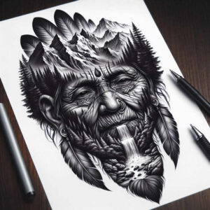 spirituality-motif-tattoo-realism-high-definition-for-upper-thigh – tattoo design ideas free ai generated – Gallery: warriors-native-american-inkby-ai