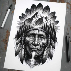 warriors-native-american tattoo design ideas Realism visual accuracy totem strength symbol of endurance