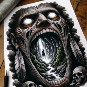 warriors-native-american tattoo design ideas Realism real shadows tribe spirit embodying endurance
