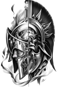 spartan-protection-symbol-surrealism-phantasm-for-hand – tattoo design ideas free ai generated – Gallery: warriors-inkby-ai