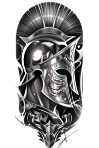warriors tattoo design ideas Surrealism imperfect symmetry raw courage symbol of courage