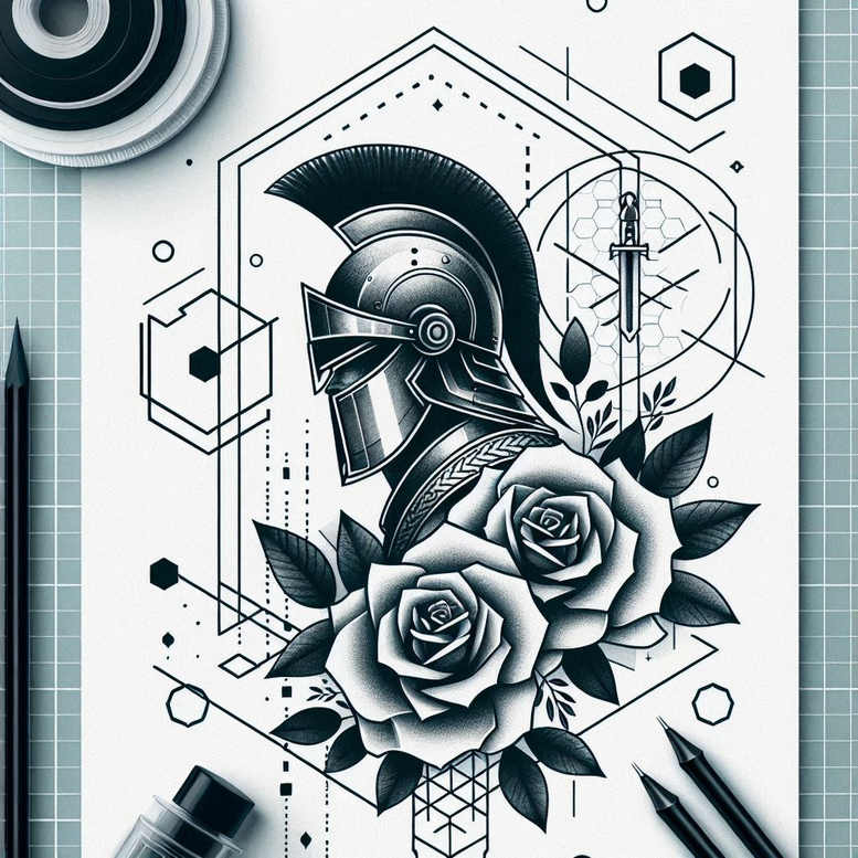 warriors tattoo design ideas atmospheric sword bearer perseverance and power