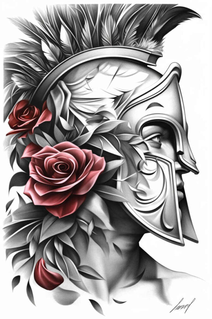 warriors tattoo design ideas displaced objects war presence represents determination
