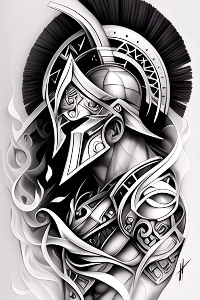 knight-tradition-motif-neotraditional-fine-detail-for-elbow – tattoo design ideas free ai generated – Gallery: warriors-inkby-ai