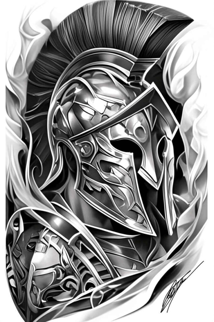 warrior-protection-motif-neotraditional-clean-fill-for-nape – tattoo design ideas free ai generated – Gallery: warriors-inkby-ai
