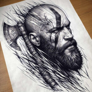 spartan-bravery-symbol-surrealism-psychic-energy-for-upper-arm – tattoo design ideas free ai generated – Gallery: warriors-inkby-ai