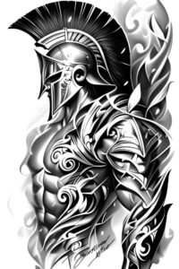 warrior-tattoo-surrealism-hyperreal-for-spine – tattoo design ideas free ai generated – Gallery: warriors-inkby-ai