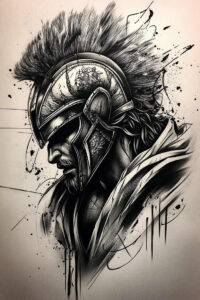 warrior-with-shading-realism-refined-contrast-for-foot – tattoo design ideas free ai generated – Gallery: warriors-inkby-ai