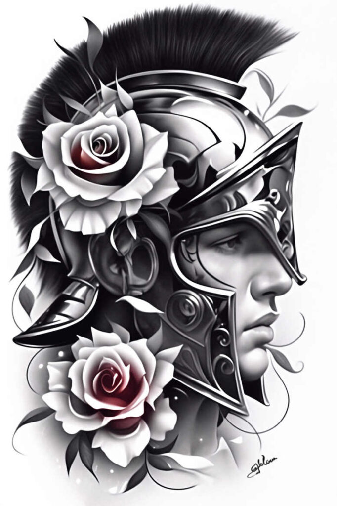 spartan-tattoo-realism-moist-effect-for-side – tattoo design ideas free ai generated – Gallery: warriors-inkby-ai