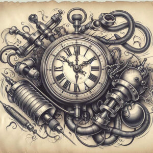 time-with-symbolism-neotraditional-defined-outlines-for-ankle – tattoo design ideas free ai generated – Gallery: watches-hourglass-inkby-ai
