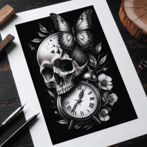 moment-realism-realistic-gleam-for-palm – tattoo design ideas free ai generated – Gallery: watches-hourglass-inkby-ai