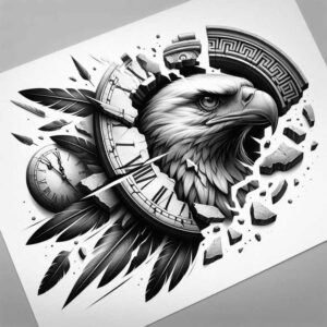 geometric-time-realism-naturalistic-for-ribs – tattoo design ideas free ai generated – Gallery: watches-hourglass-inkby-ai