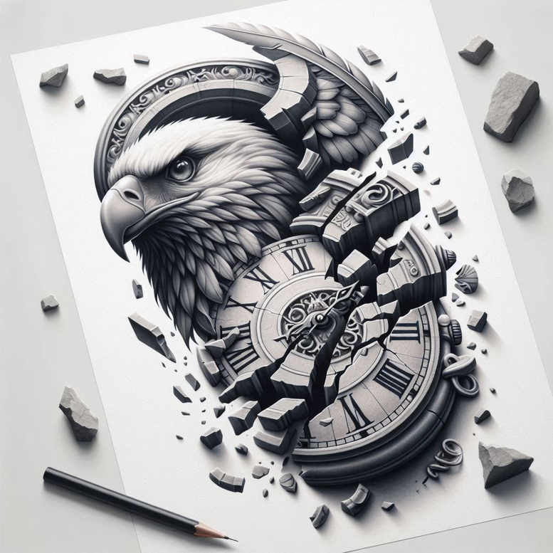 watches-hourglass tattoo design ideas subtle tone antique measure determination and power