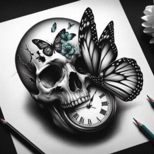 watches-hourglass tattoo design ideas realistic shadowing antique measure represents strength