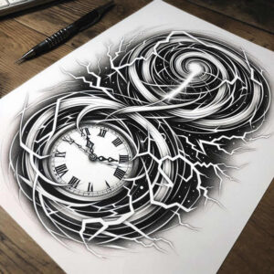 watches-hourglass tattoo design ideas Realism photo-like tattoo sands of time meaning perseverance