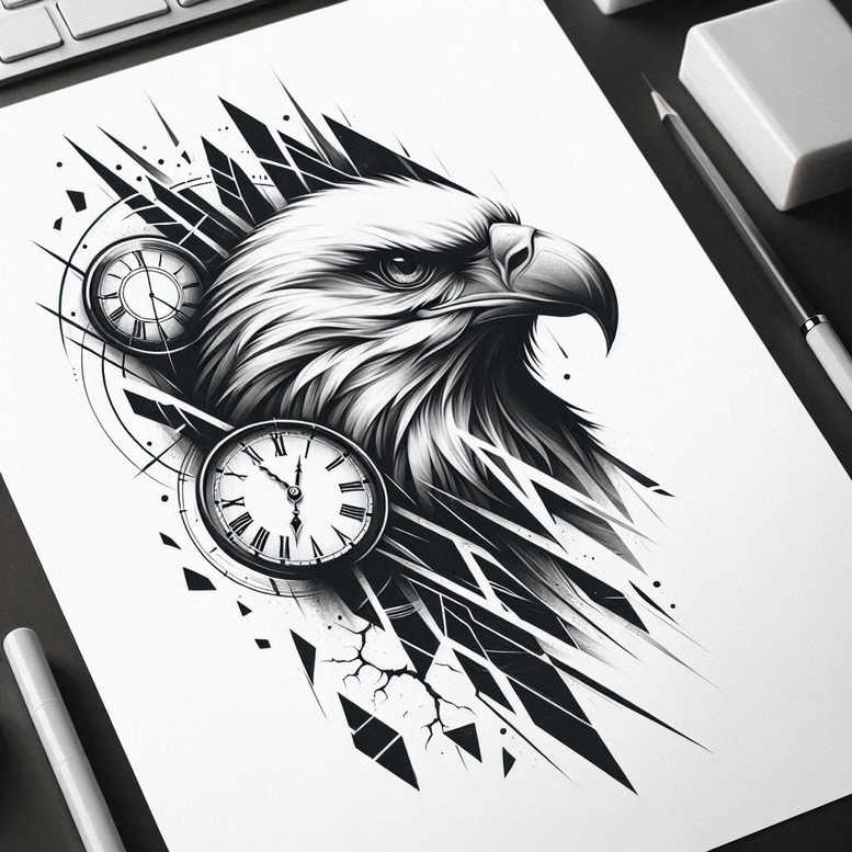 time-mystery-motif-surrealism-subconscious-themes-for-shin – tattoo design ideas free ai generated – Gallery: watches-hourglass-inkby-ai