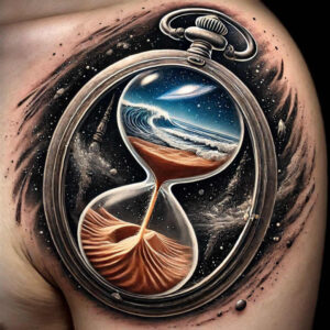 time-with-life-energy-for-men-surrealism-shadow-play-for-elbow – tattoo design ideas free ai generated – Gallery: watches-hourglass-inkby-ai