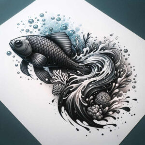 sharks-realism-soft-contrast-for-ribs – tattoo design ideas free ai generated – Gallery: water-animals-inkby-ai