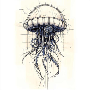 octopuses-neotraditional-layered-inks-for-temple – tattoo design ideas free ai generated – Gallery: water-animals-inkby-ai
