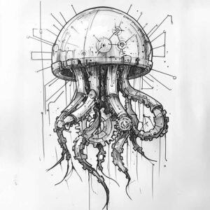animals-with-lines-surrealism-esoteric-for-inner-arm – tattoo design ideas free ai generated – Gallery: water-animals-inkby-ai