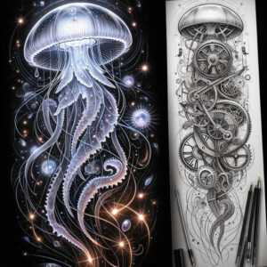 for-women-realism-soft-contrast-for-shoulder – tattoo design ideas free ai generated – Gallery: water-animals-inkby-ai