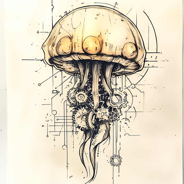 water-animals tattoo design ideas Surrealism imaginative marine grace for knee