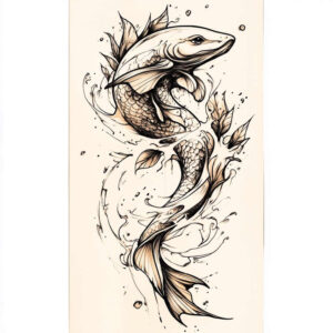 animals-with-energy-realism-illusion-of-depth-for-full-back – tattoo design ideas free ai generated – Gallery: water-animals-inkby-ai