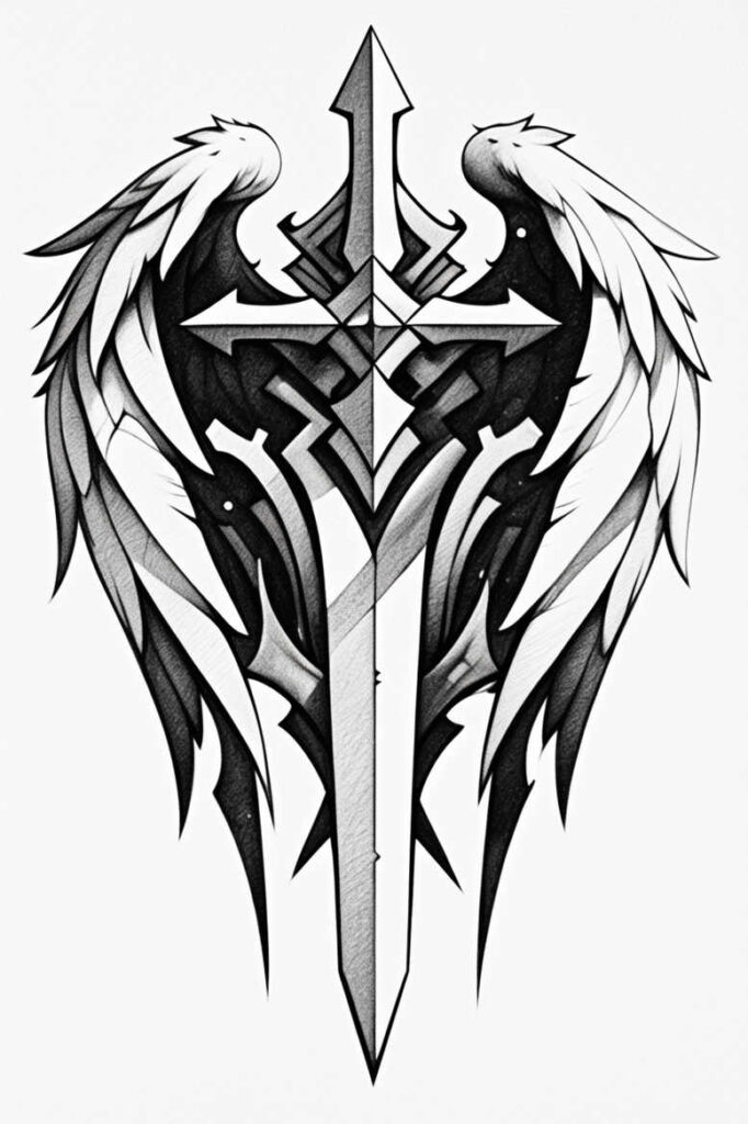 weapons tattoo design ideas defined outlines deadly ink for upper chest