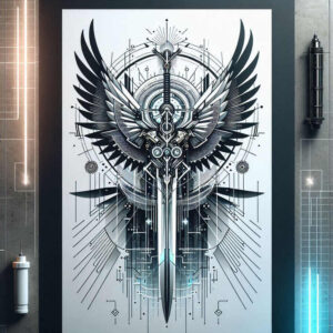 weapons-with-spiritual-motif-centerpiece-for-ankle – tattoo design ideas free ai generated – Gallery: weapons-inkby-ai