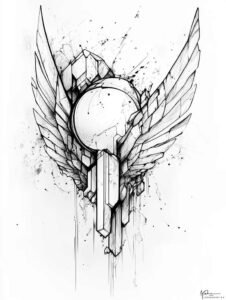 3d-wings-tattoo – tattoo design ideas free ai generated – neotraditional-bold-color – for-full-back – Gallery: wings-inkby-ai