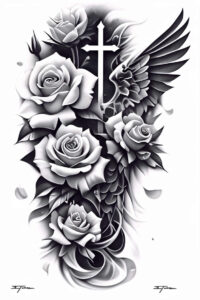 angel-wing-tattoo – tattoo design ideas free ai generated – surrealism-dynamic-shapes – for-back – Gallery: wings-inkby-ai