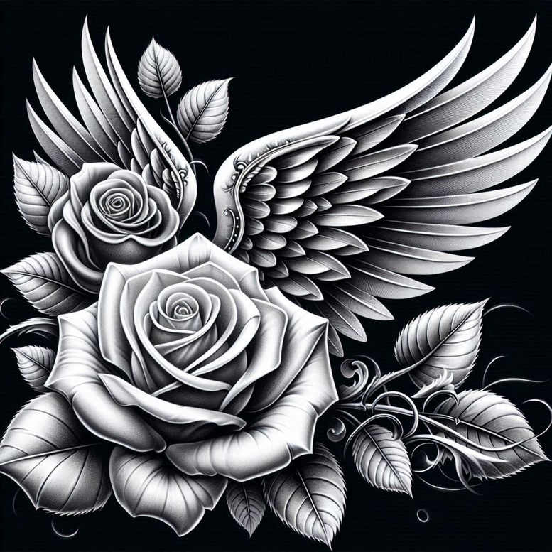 angel-wing-tattoo – tattoo design ideas free ai generated – surrealism-symbolic – for-ribs – Gallery: wings-inkby-ai