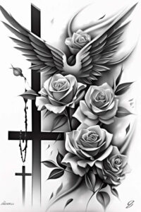 angel-wings-tattoo – tattoo design ideas free ai generated – surrealism-symbolism – for-arm – Gallery: wings-inkby-ai