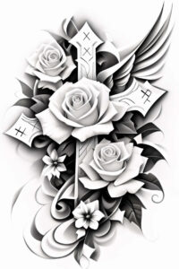 angelic-motif-wings-tattoo – tattoo design ideas free ai generated – neotraditional-intricate-shading – for-fingers – Gallery: wings-inkby-ai