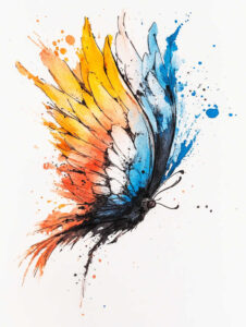 artistic-detail-wings-tattoo – tattoo design ideas free ai generated – neotraditional-enhanced-shading – for-lower-leg – Gallery: wings-inkby-ai