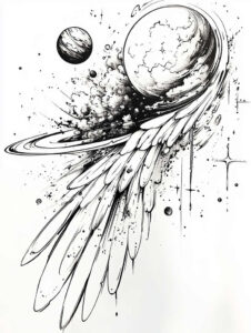 delicate-shading-wings-tattoo – tattoo design ideas free ai generated – neotraditional-balanced-color – for-upper-arm – Gallery: wings-inkby-ai