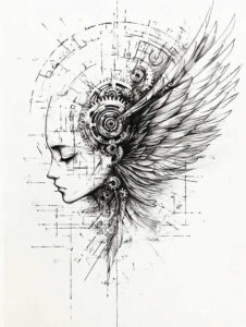 delicate-shading-wings-tattoo – tattoo design ideas free ai generated – neotraditional-bold-highlights – for-thigh – Gallery: wings-inkby-ai