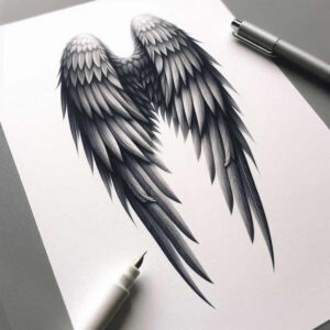 delicate-shading-wings-tattoo – tattoo design ideas free ai generated – realism-soft-highlights – for-hand – Gallery: wings-inkby-ai