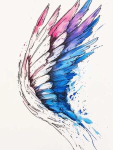 delicate-wings-tattoo – tattoo design ideas free ai generated – neotraditional-modern-classic – for-lower-back – Gallery: wings-inkby-ai