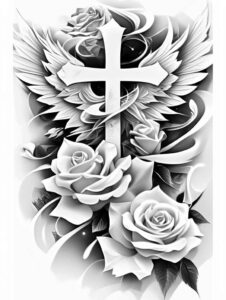 delicate-wings-tattoo – tattoo design ideas free ai generated – neotraditional-refined-color-palette – for-elbow – Gallery: wings-inkby-ai
