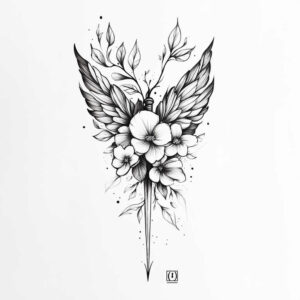 detailed-wings-tattoo – tattoo design ideas free ai generated – realism-realistic-movement – for-thigh – Gallery: wings-inkby-ai