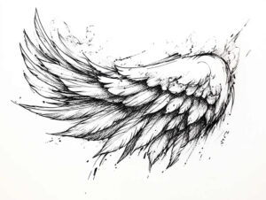 detailed-wings-tattoo – tattoo design ideas free ai generated – surrealism-impossible-forms – for-upper-back – Gallery: wings-inkby-ai