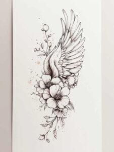 energy-wings-tattoo – tattoo design ideas free ai generated – neotraditional-layered-shading – for-back-shoulder – Gallery: wings-inkby-ai
