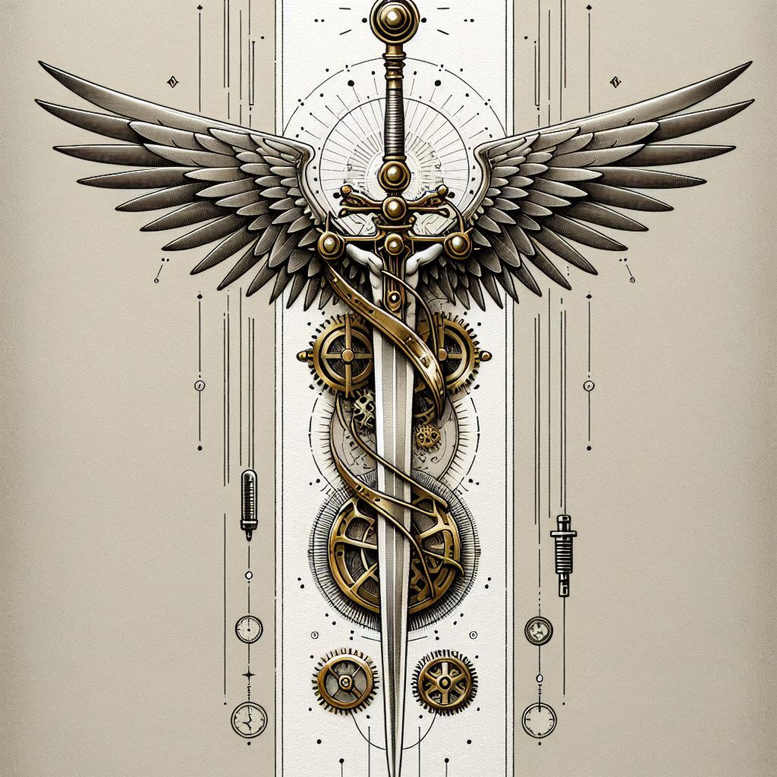 energy-wings-tattoo – tattoo design ideas free ai generated – realism-delicate-highlight – for-lower-leg – Gallery: wings-inkby-ai