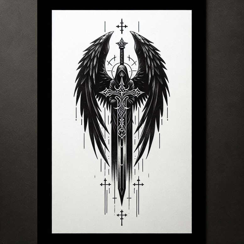 feather-wings-tattoo – tattoo design ideas free ai generated – realism-deep-shadows – for-outer-arm – Gallery: wings-inkby-ai