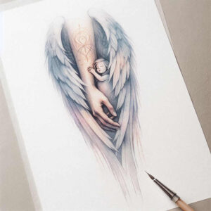 for-women – tattoo design ideas free ai generated – neotraditional-enhanced-shading – for-hip – Gallery: wings-inkby-ai