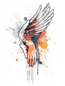 freedom-and-protection-wings-tattoo – tattoo design ideas free ai generated – surrealism-unearthly – for-arm – Gallery: wings-inkby-ai