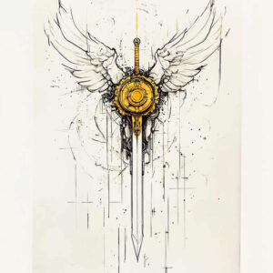 guardian-angel-wings-tattoo – tattoo design ideas free ai generated – realism-lifelike-eyes – for-triceps – Gallery: wings-inkby-ai