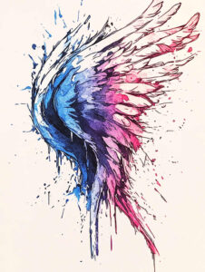 harmony-motif-wings-tattoo – tattoo design ideas free ai generated – realism-natural-contrast – for-biceps – Gallery: wings-inkby-ai