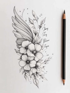 hope-symbol-wings-tattoo – tattoo design ideas free ai generated – neotraditional-bold-highlights – for-foot – Gallery: wings-inkby-ai